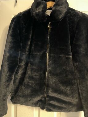 Ci Sono Black Faux Fur Zip Jacket